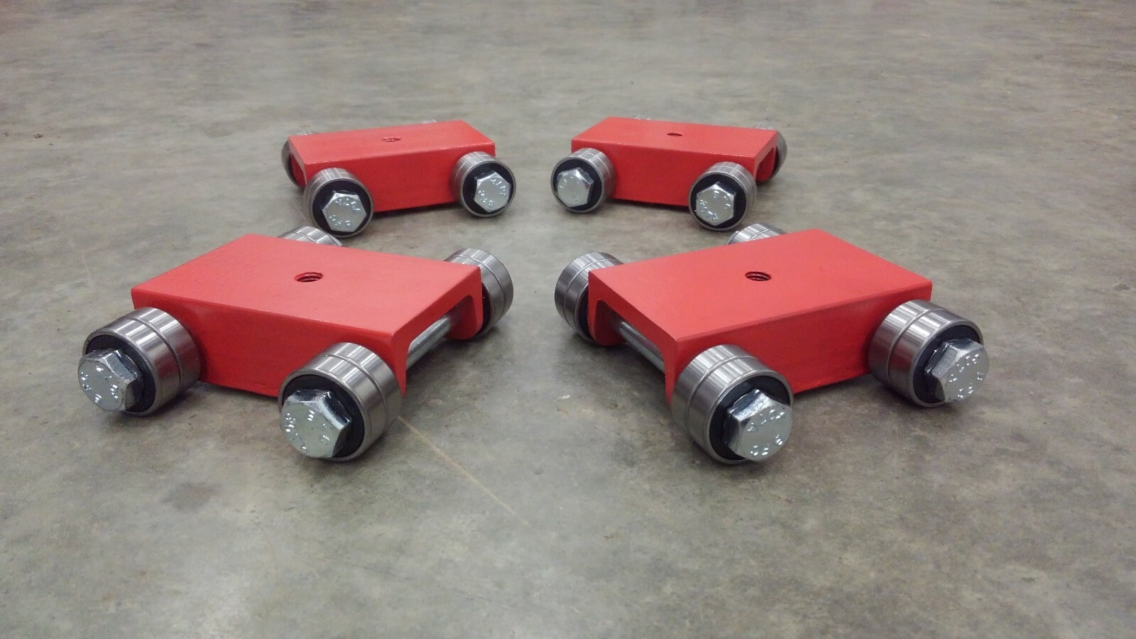 MADE IN USA Machine Skates Set (4)  18,000lbs Bridgeport machine mover 1.7" tall