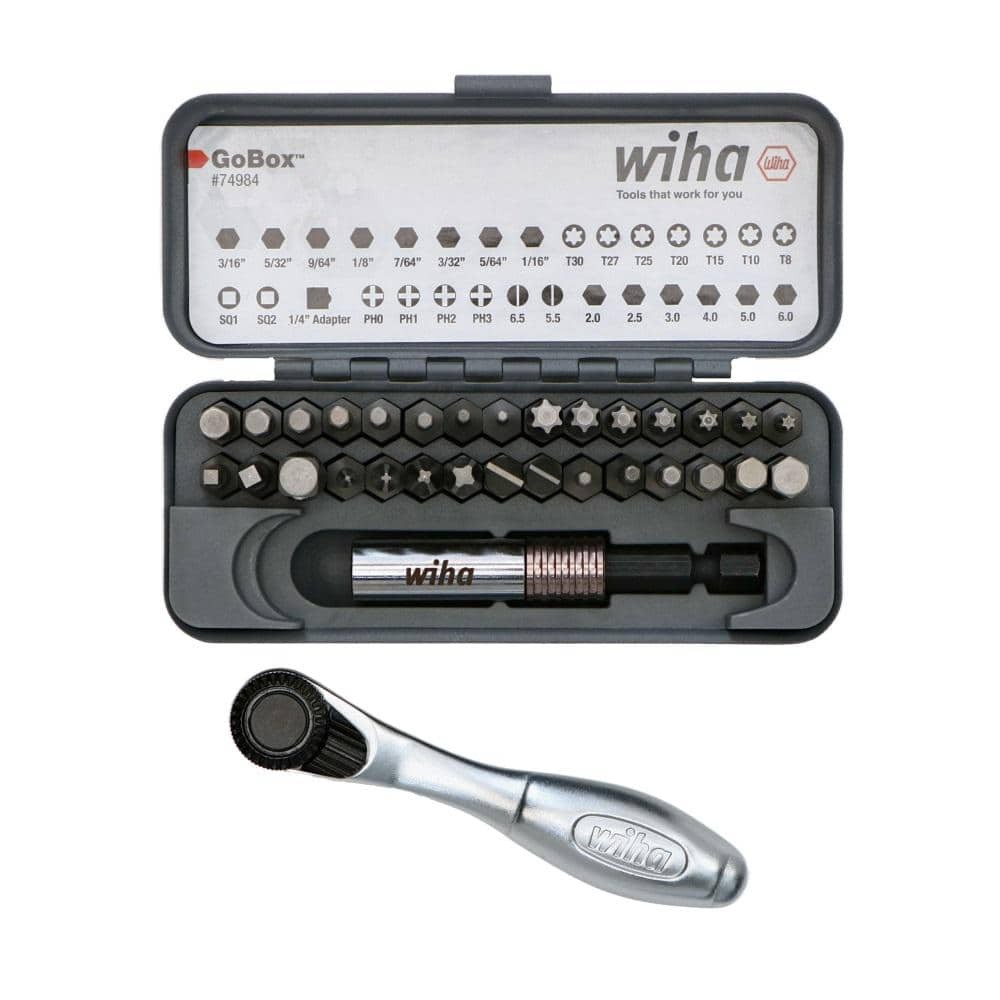 Gobox Standard Bit Screwdriver with Mini Ratchet ( 32-Piece)