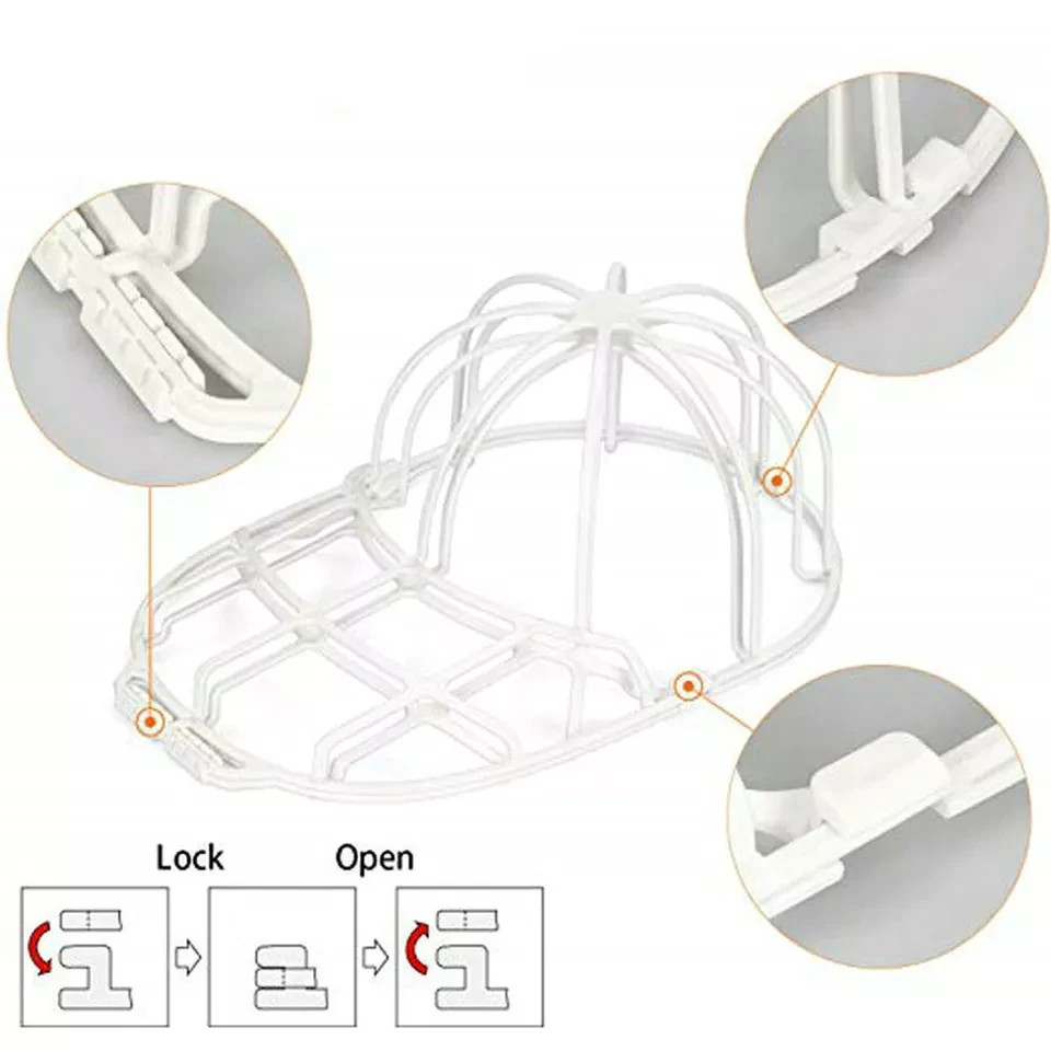 2 Pack Hat Washer Baseball Cap Cleaner Machine Washing Cage Holder Frame Net New