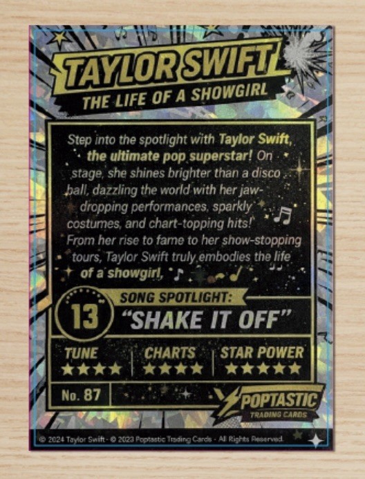 TAYLOR SWIFT KABOOM! Trading Card Glossy Front
