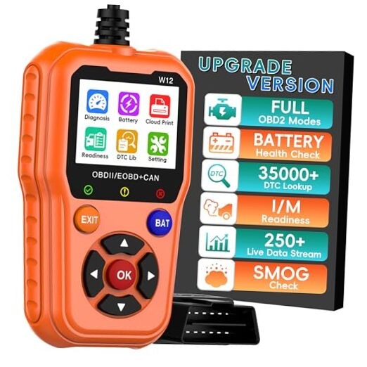 FISONA W12 OBD2 Scanner OBD Code Reader Diagnostic Tool Check Engine Fault USA