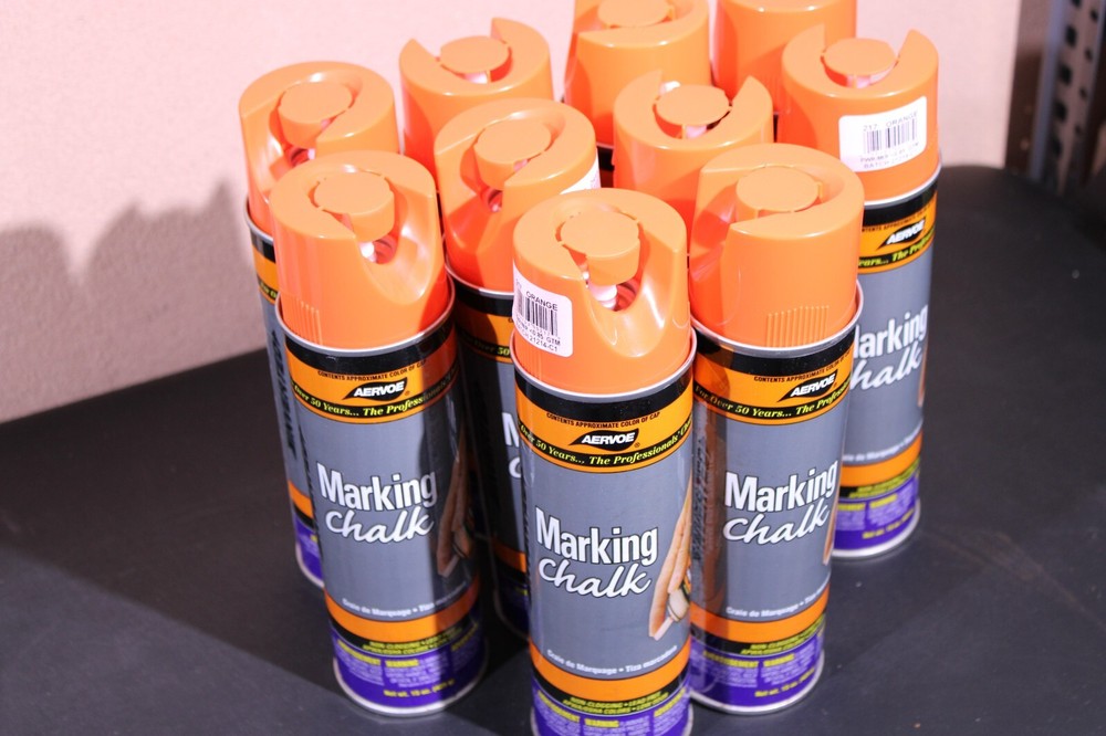 Aervoe 217 Orange Inverted Marking Chalk 15 oz. - 10-Pack