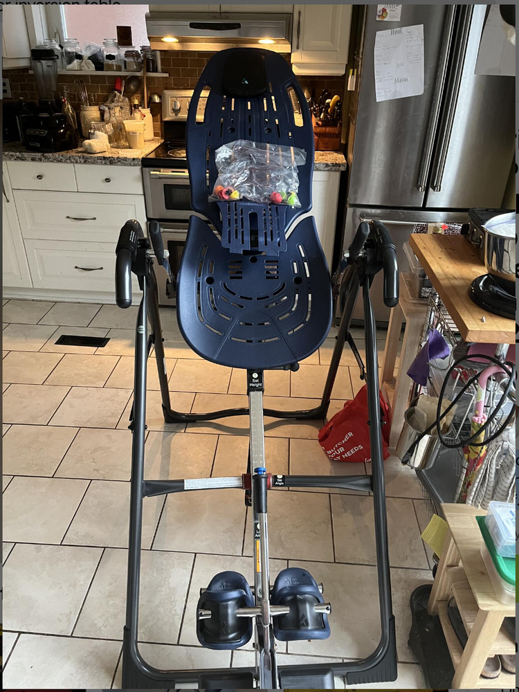 Original Teeter EP970 Inversion Table . With optional pressure point ball kit .