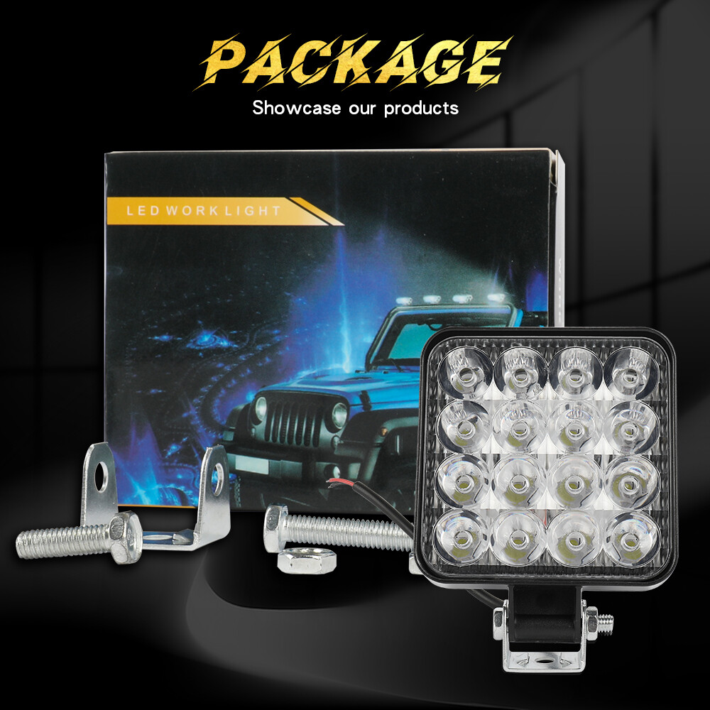 4PCS 4" 20000LM LED Work Light Bar Spot Pods Fog Lamp Offroad Driving Truck ATV