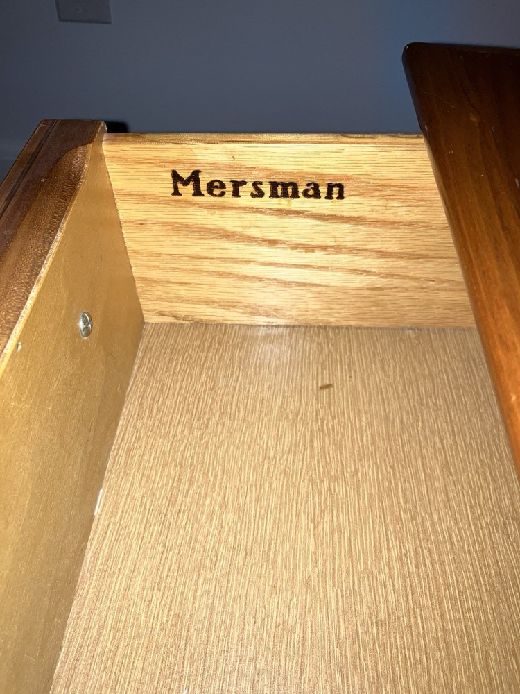 Mersman MCM Solid Wood Two-Tier Side Table with Drawer