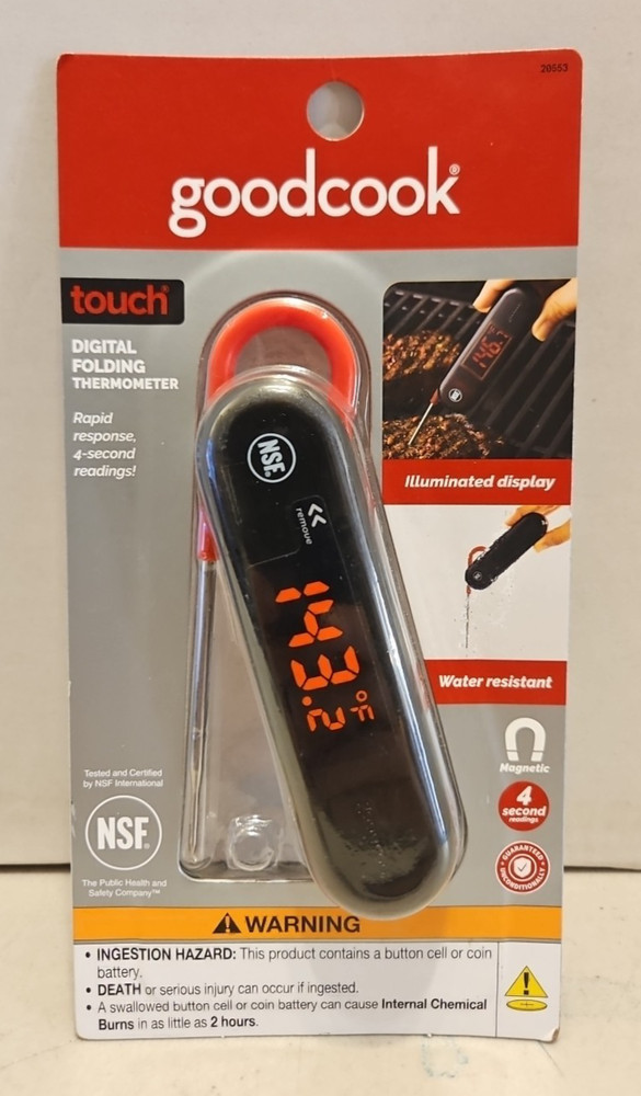 GoodCook Touch Digital Folding Thermometer Rapid Response - New A2