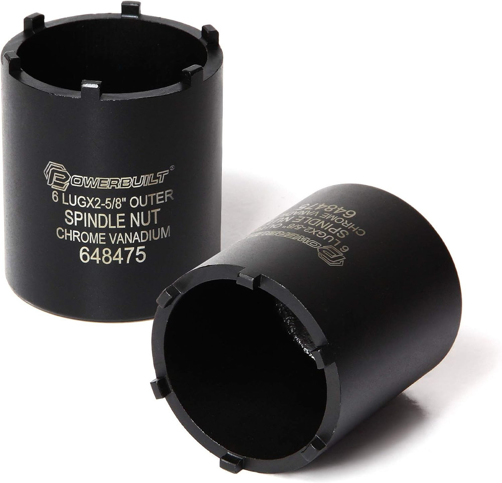 648475 Spindle Nut Socket, Six Outer Black, 6-Lug, 2-5/8" Outer