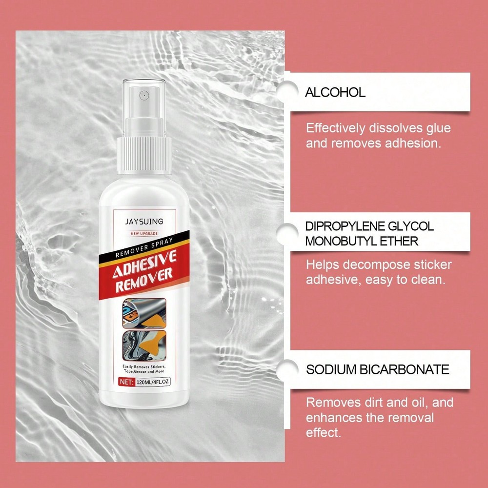 Adhesive Remover Surface-Safe Glue Remover with Plastic Scraper for Easy Removal