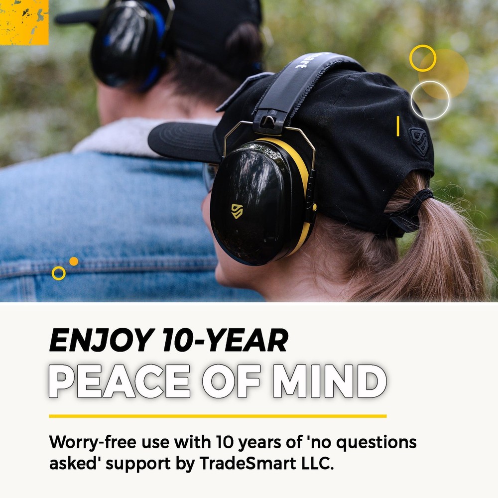TradeSmart High-Performance Earmuffs for Shooting Range & Multi-fit, Grey