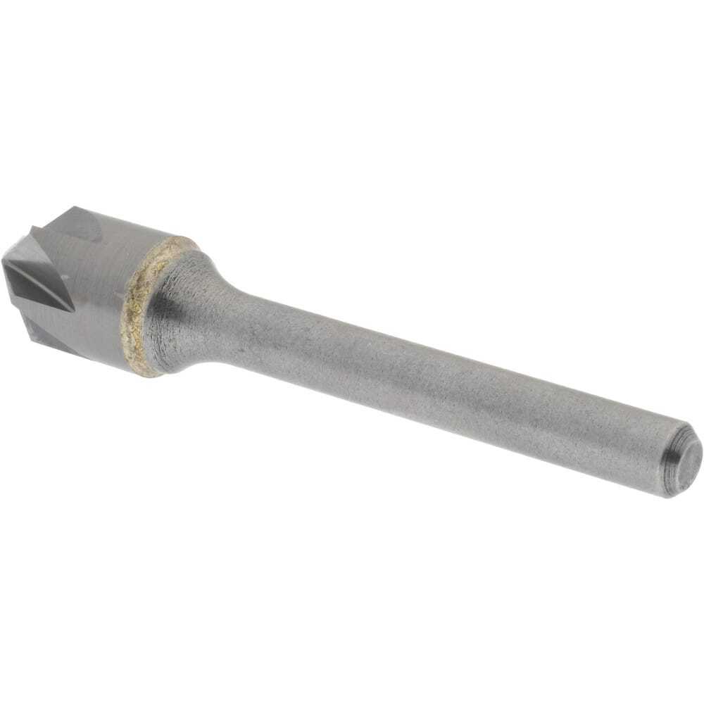 Keo 1/2" Head Diam, 1/4" Shank, 6 Flute 90° Solid Carbide Countersink Bright ...