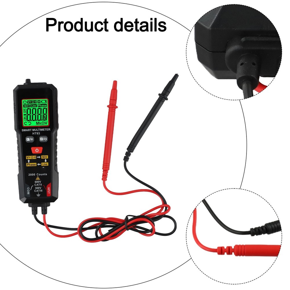 HT93 Multi-function Digital Multimeter Handheld NCV Detection Smart Multimeter