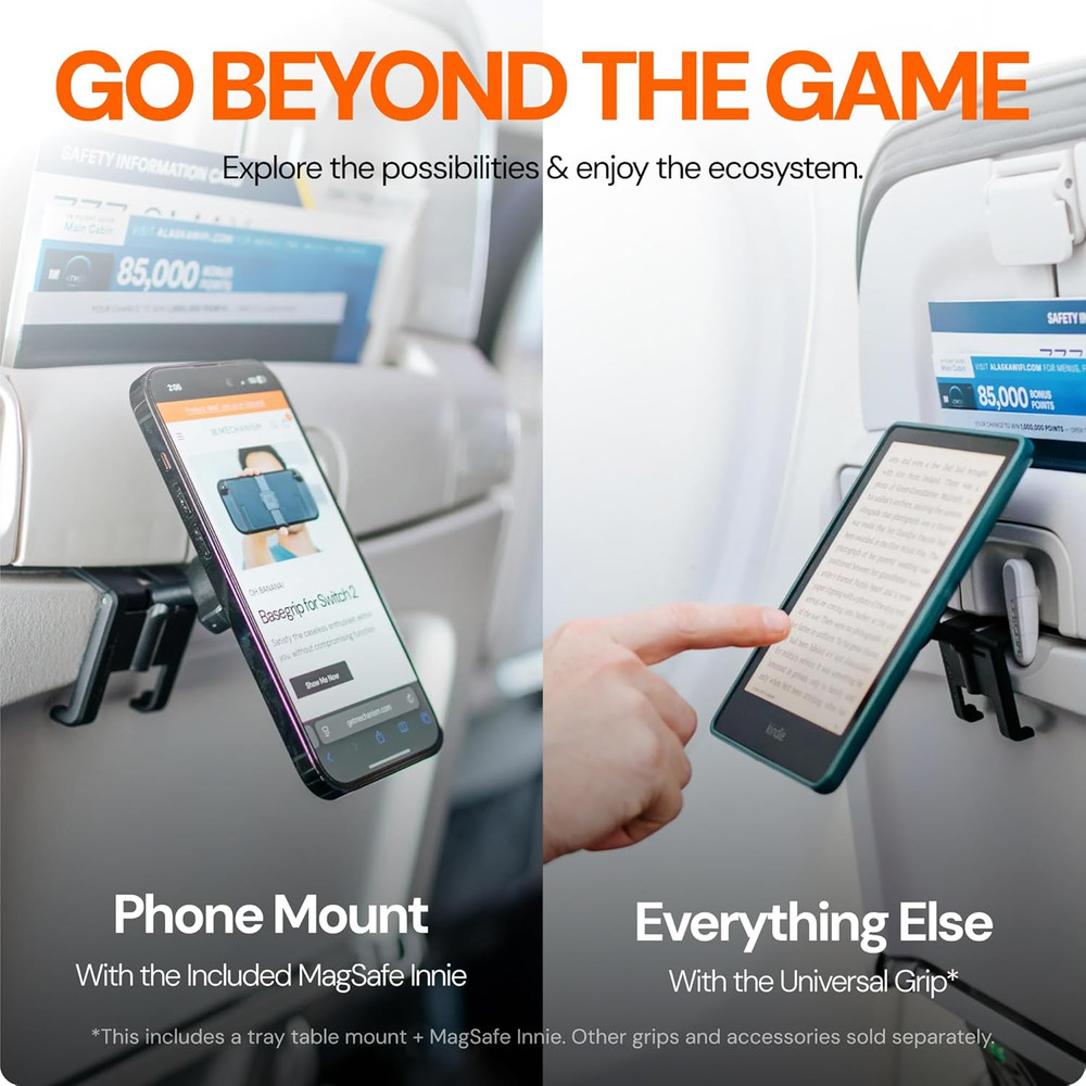 Airline Tray Table Mount with MagSafe Innie Accessories Bundle