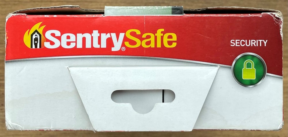 Portable Lock Box SentrySafe P005C w/Combination Lock & Tether Open Box