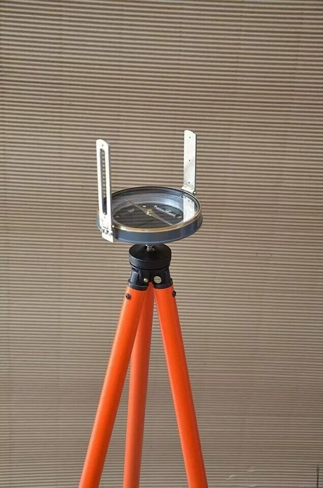 Indian Made Prismatic Compass For Basic Survey & Topography 4" w/ Fold Tripod