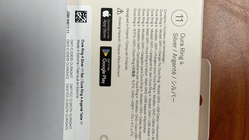 Oura Ring Gen 4 -Size 11 - Silver - Great Condition