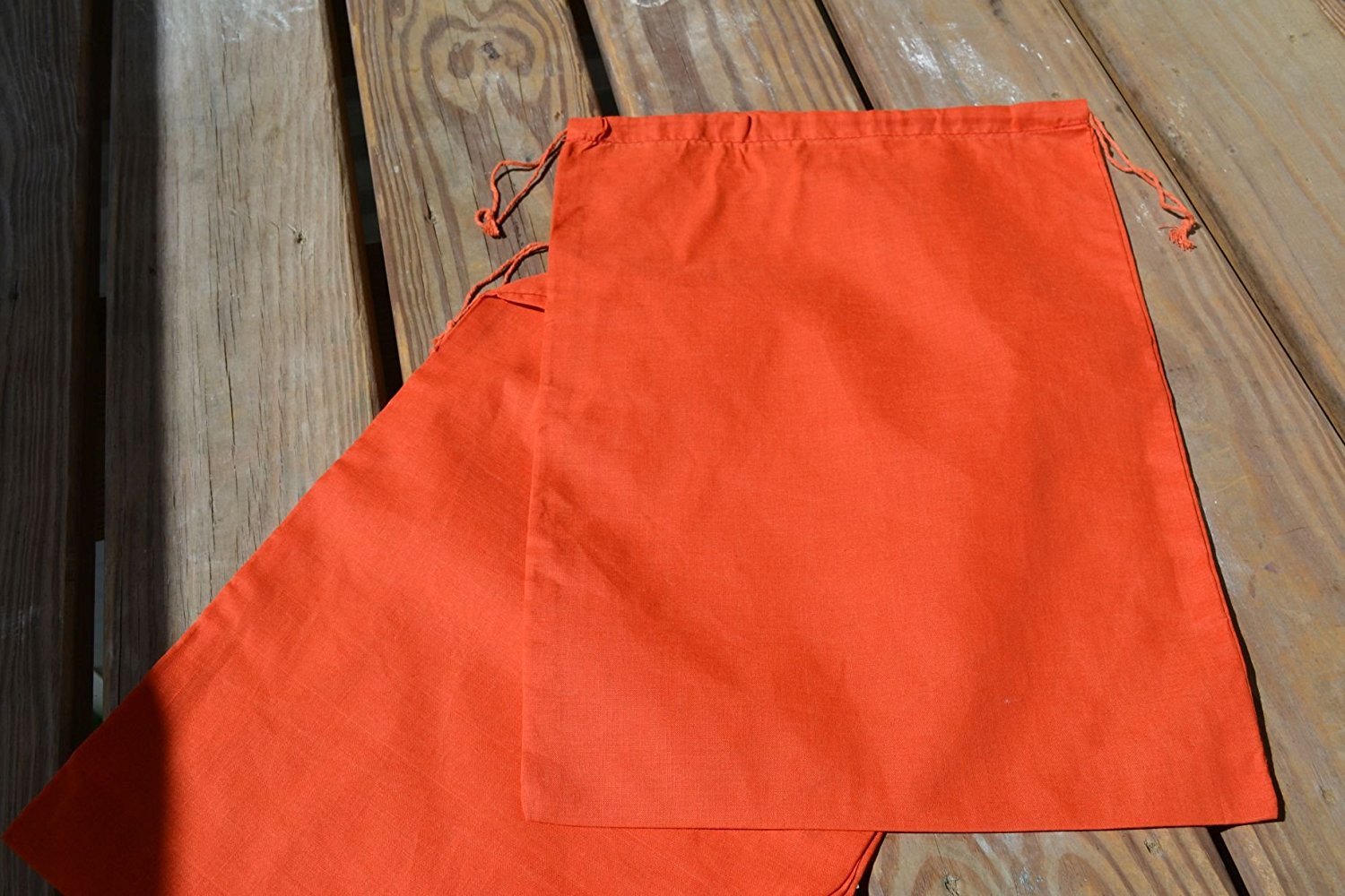 4"x6" Cotton Double Drawstring Muslin Bags (ORANGE COLOR)