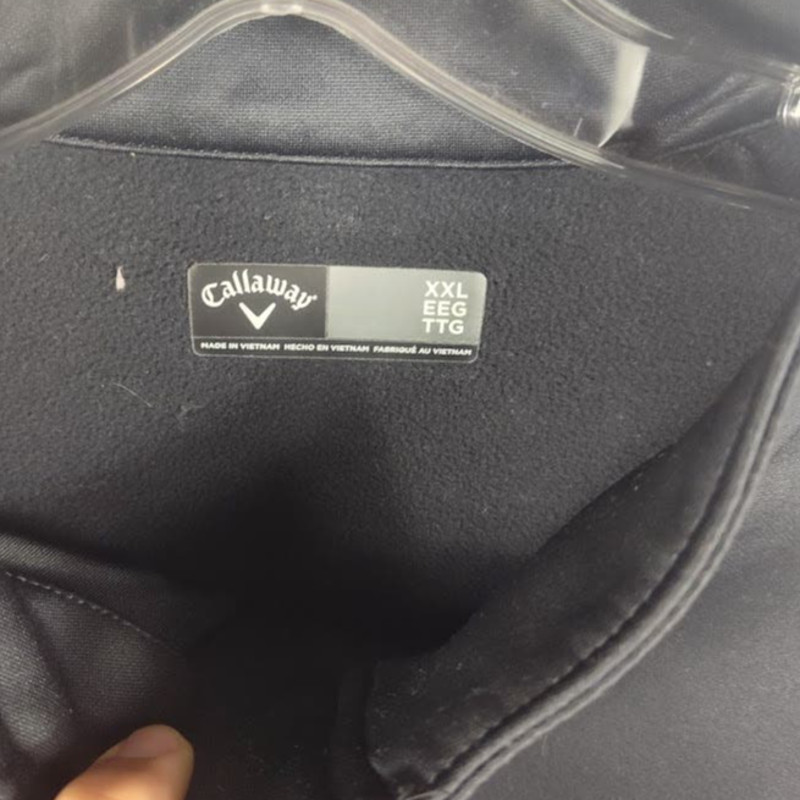 CALLAWAY XXL 2XL 1/4 Zip Pullover Golf Black