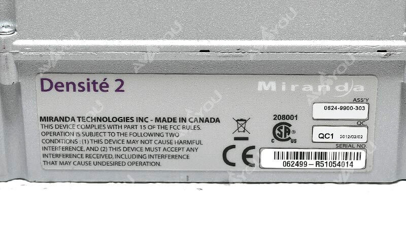 Miranda GV Densite 2 Frame with 2x PS and CPU-ETH2 Frame Controller Card