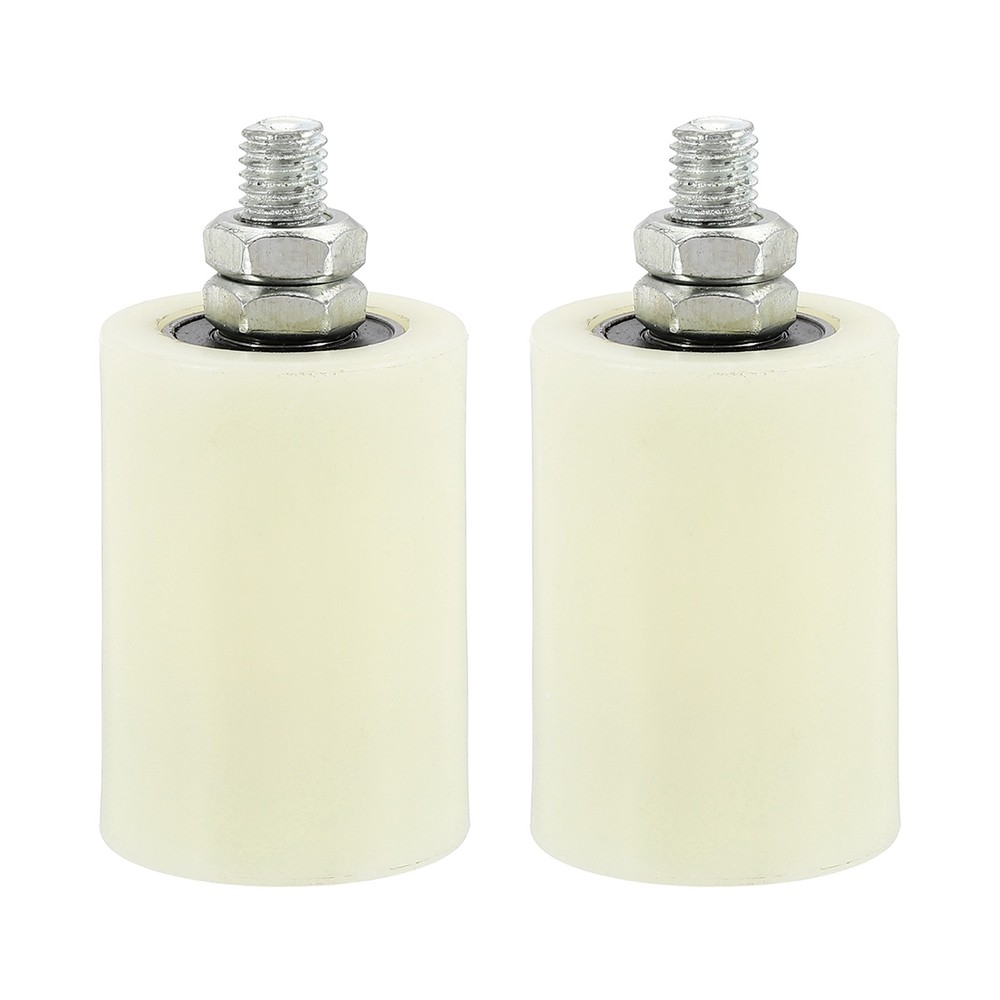 1Set Slide Gate Guide Roller 2.8" Adjustable Nylon Rollers, White