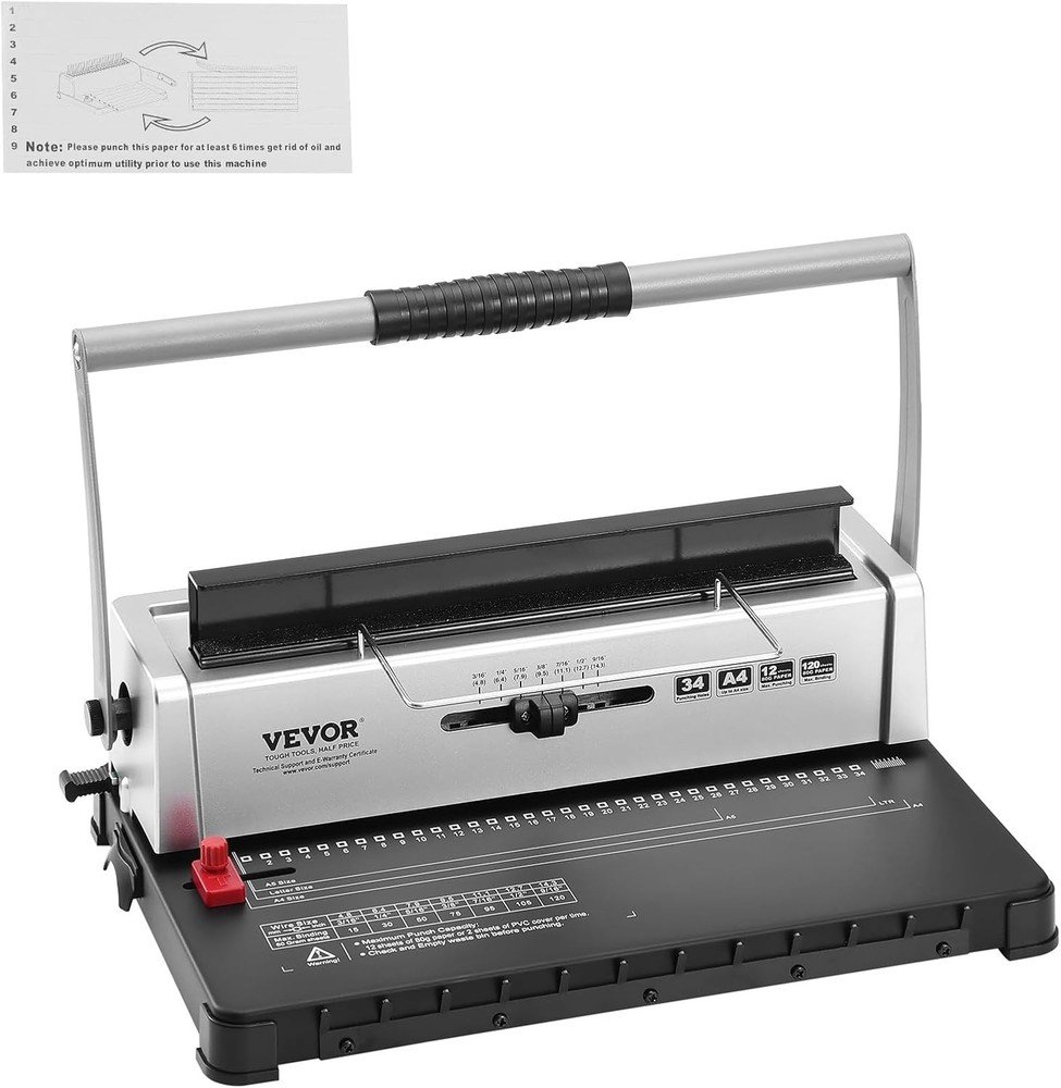 Binding Machine Comb Binding Machine 21 Holes 100 PCS Binding Spines