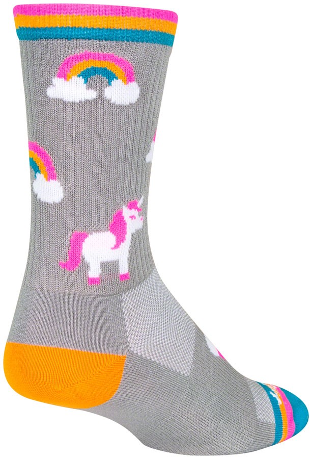 SockGuy Crew Enchanted Socks - 6" Small/Medium Gray