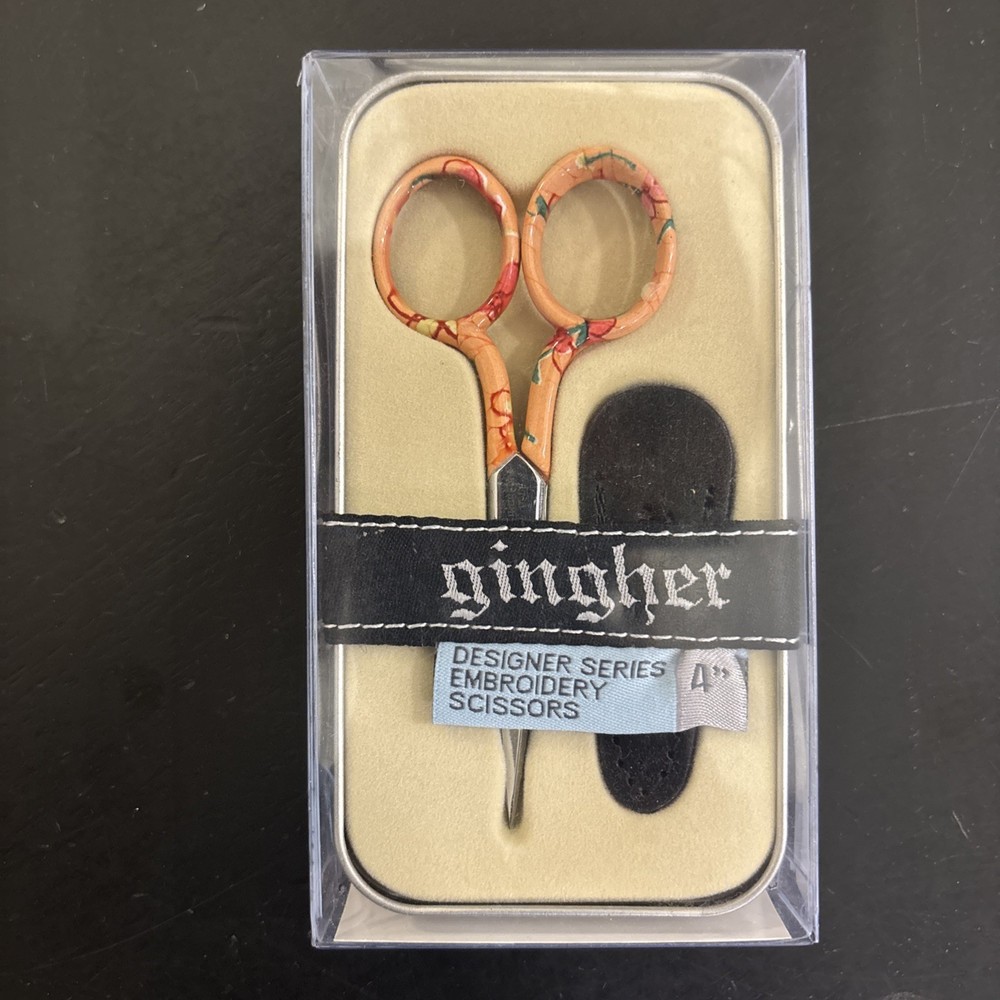 NIB Gingher Designer Series 4" Embroidery Scissors Bianca