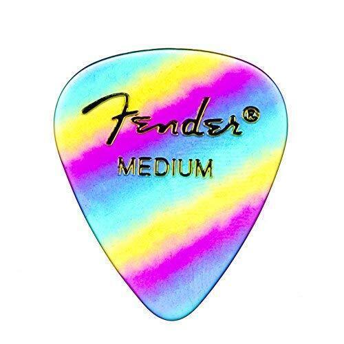 Fender 351 Shape Classic Celluloid 12-Pack, Rainbow, Medium