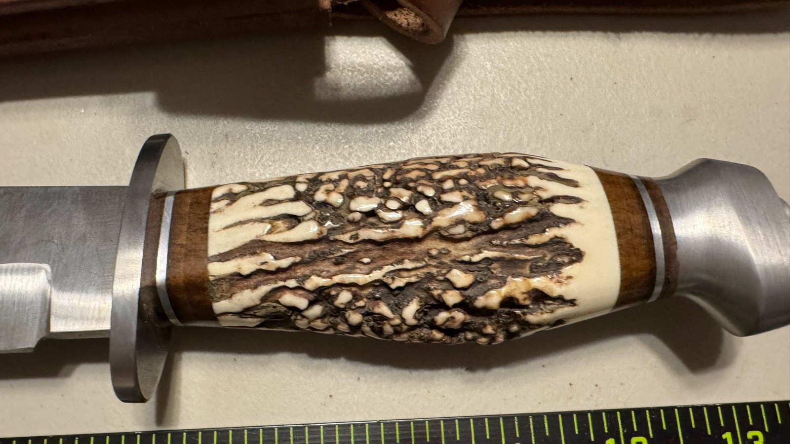 Linder 440 Bowie Knife 13" Stag Handle + Sheath SolinGen Germany Inox Rostfrei