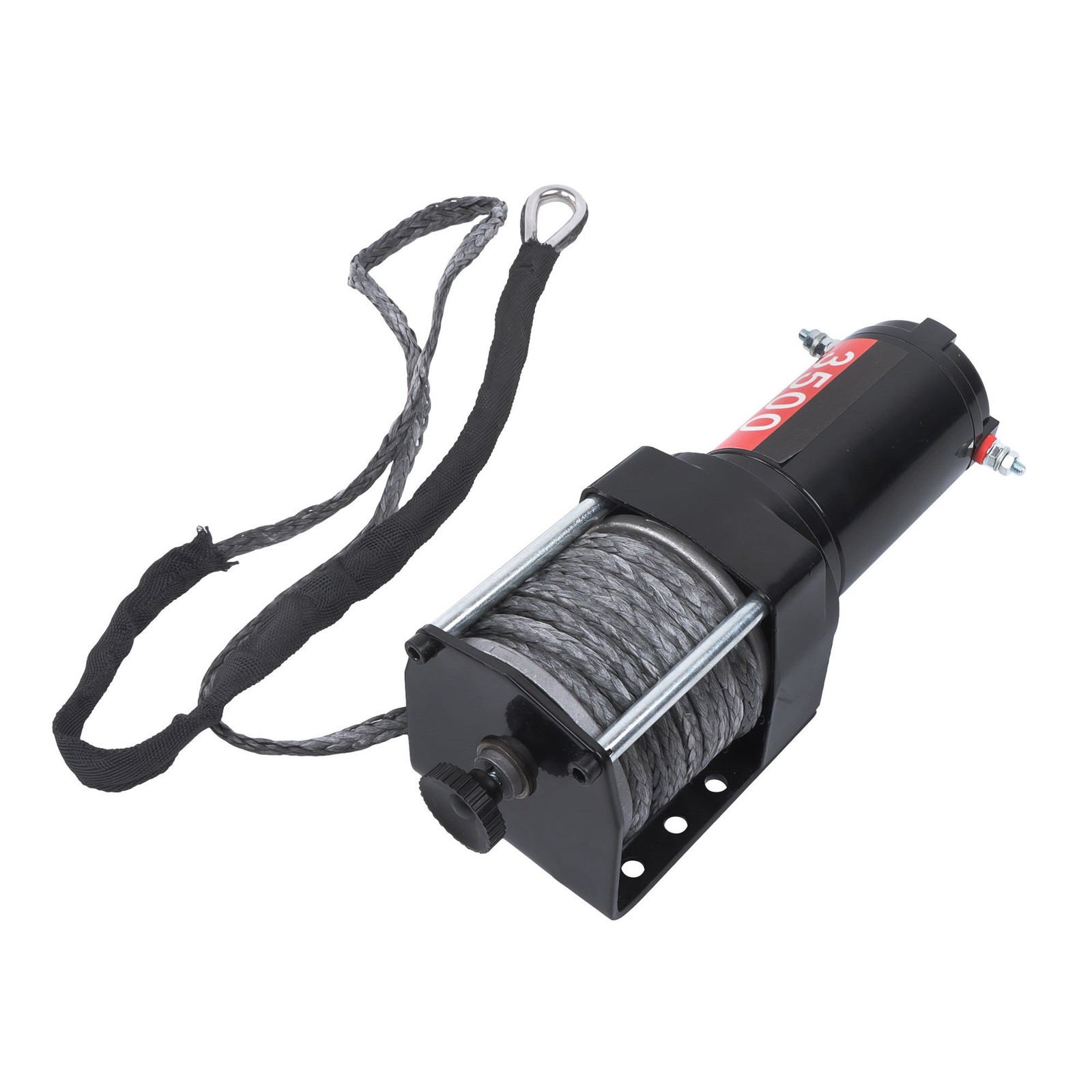 3500 lbs Synthetic Rope Electric Power Winch Kit Wireless & Wired Remote Control