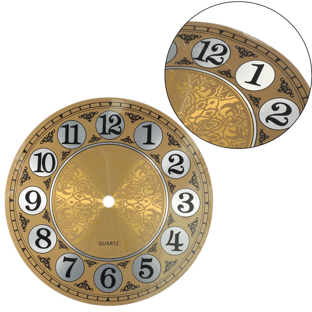 Aluminium Wall Clock Face for DIY Projects Featuring Clear Arabic Numerals