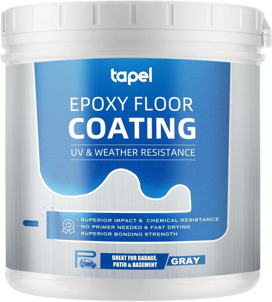 Epoxy Acrylic Floor Coating System - Floor Paint, SLATE GREY - 1 Quart