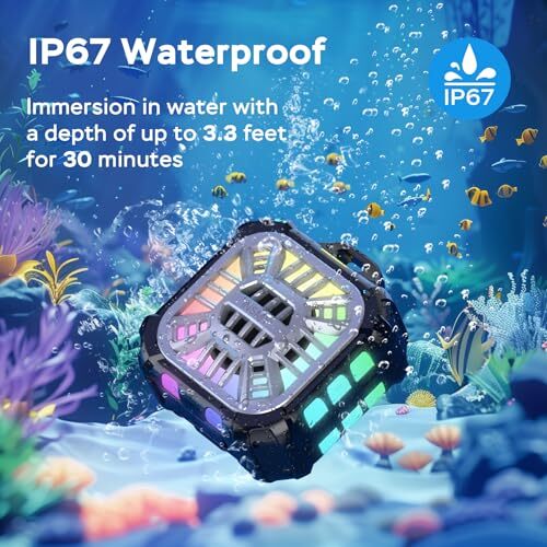 Bluetooth Speaker,IPX7 Waterproof,Portable,Shower Speaker, Wireless Sync Black