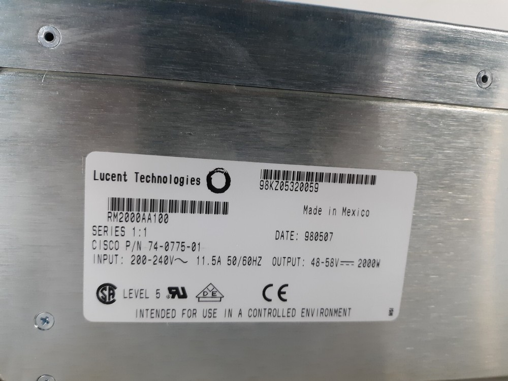 Lucent Technologies RM2000AA100 Series 1:3 2000W Power Supply