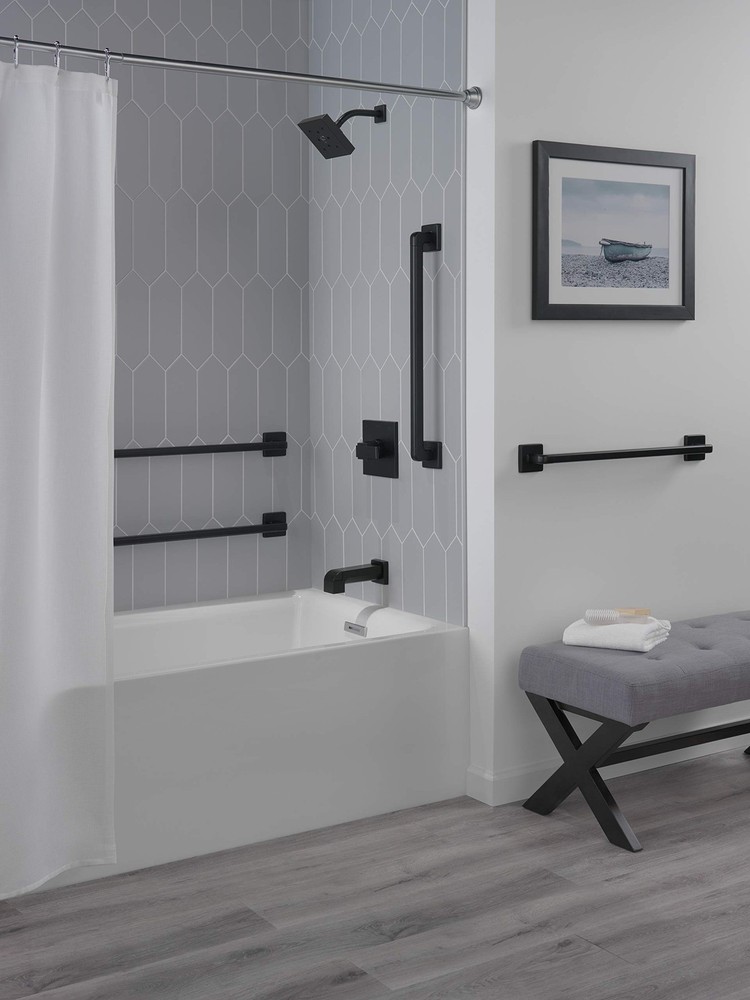 Delta 41924BL Modern Angular Concealed Screw ADACompliant Decorative Grab Bar
