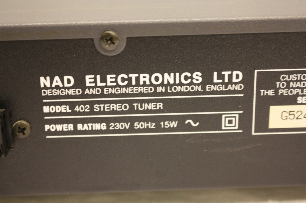 NAD ELECTRONICS 402 STEREO TUNER FM AM READ DESCRIPTION