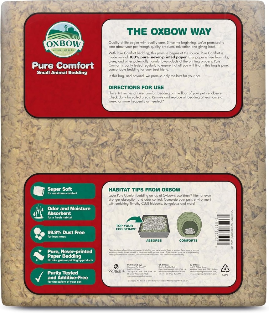 Pet Safe Bedding for Small Animals - 56L Odor-Control & Easy Cleanup Solution