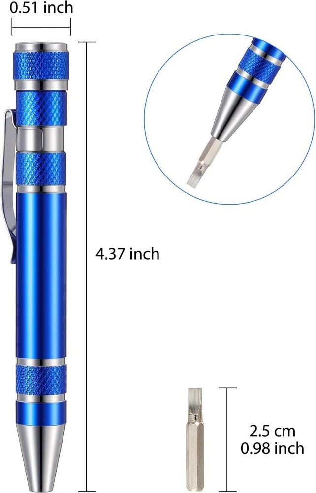 Mudder 4PCS 8-in-1 Magnetic Pen Screwdriver Multitool