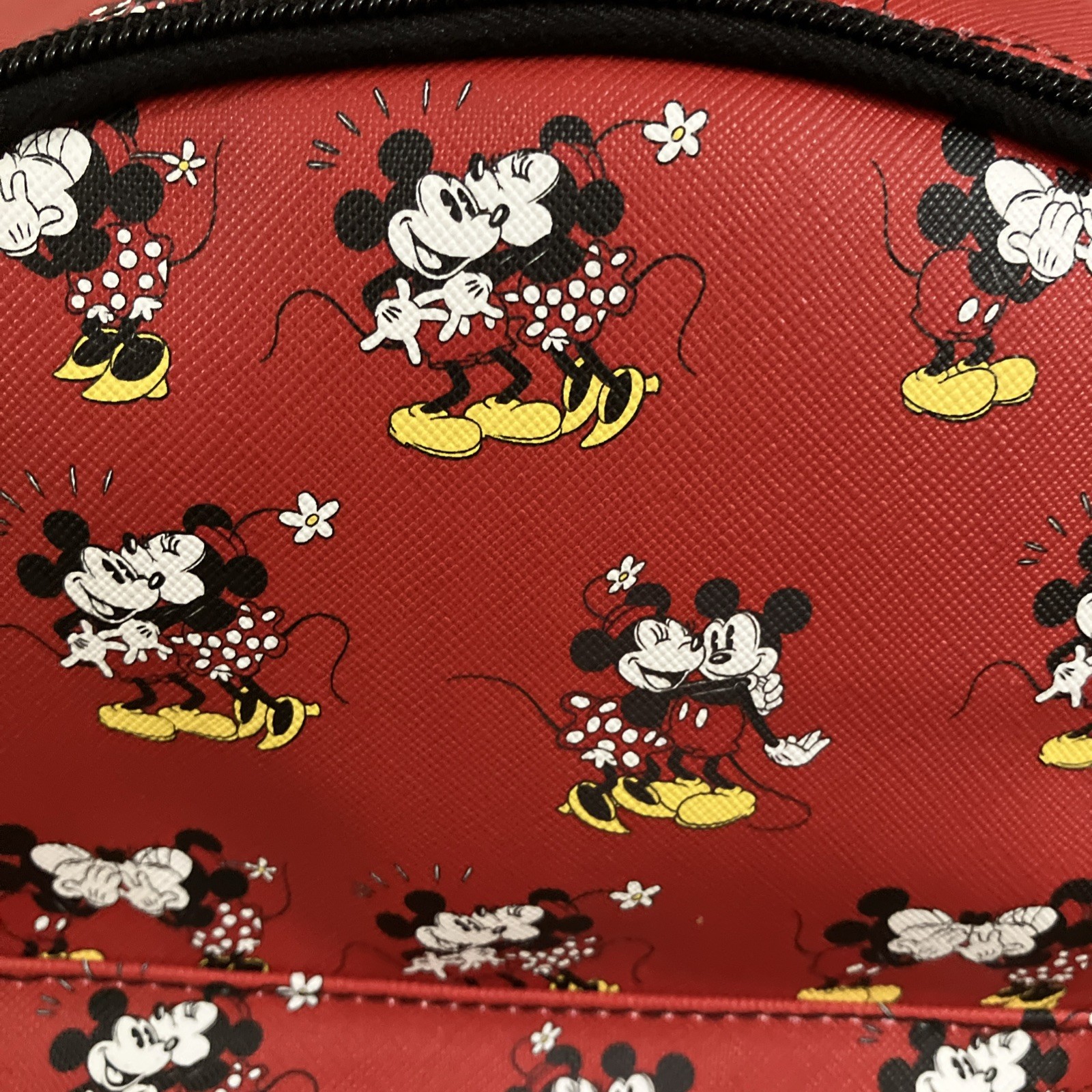 Disney's Mickey & Minnie Mouse All Over Print Red Mini Backpack-NWT