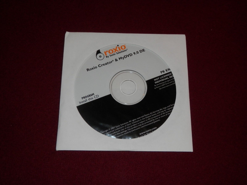 Roxio Creator 9.0 DE for Windows (CD-ROM, 2007) - Sealed
