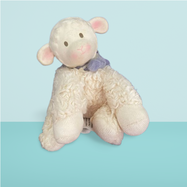 Sheep the Baby Soft toy with Rubber head Tether