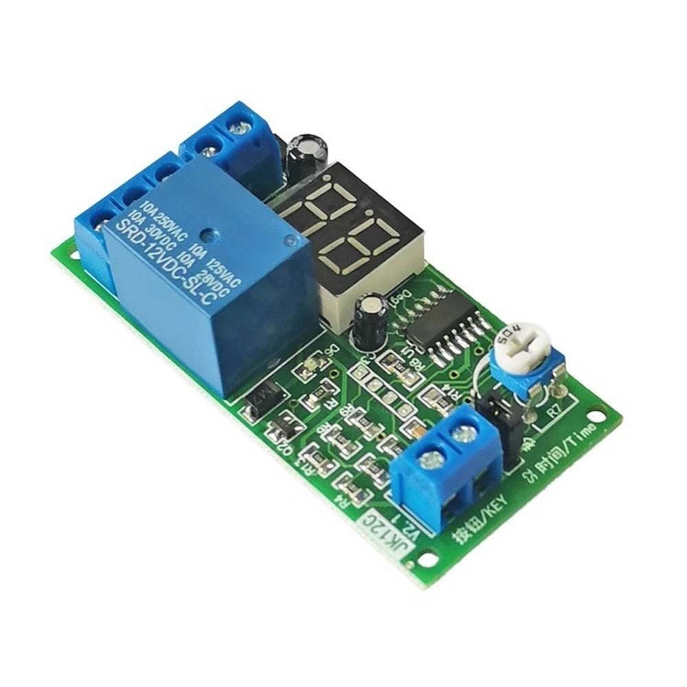 12V Digital Timing Relay Module with Adjustable 1-99 Seconds Minute Delay