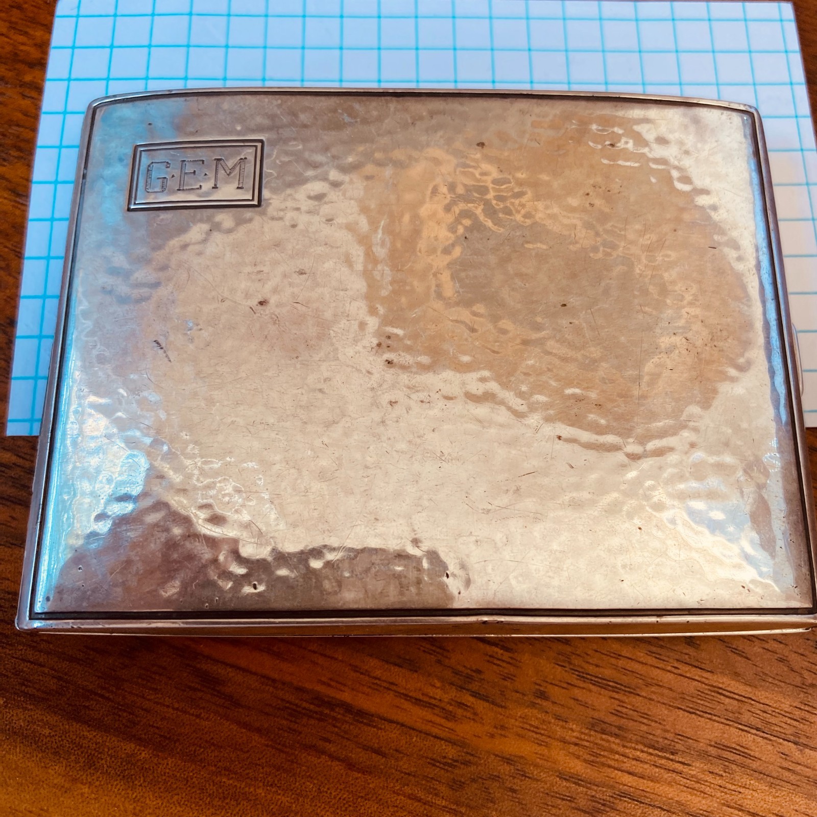 STERLING SILVER CIGARETTE CASE, HEAVEY WEIGHT