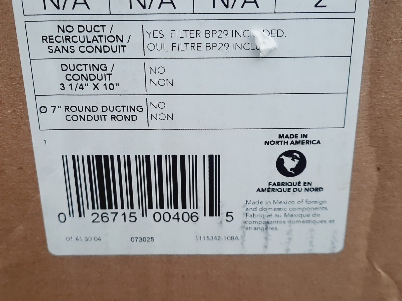 Broan 413004 30" Ductless Stainless Steel Hood *NEW NEVER OPEN*