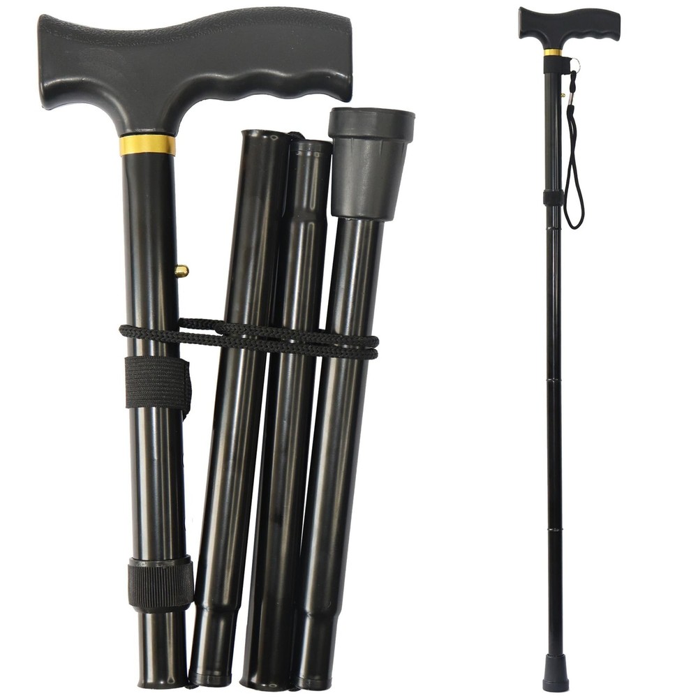 Folding Cane, 5-Level Adjustable Height Lightweight Portable Foldable Walking...