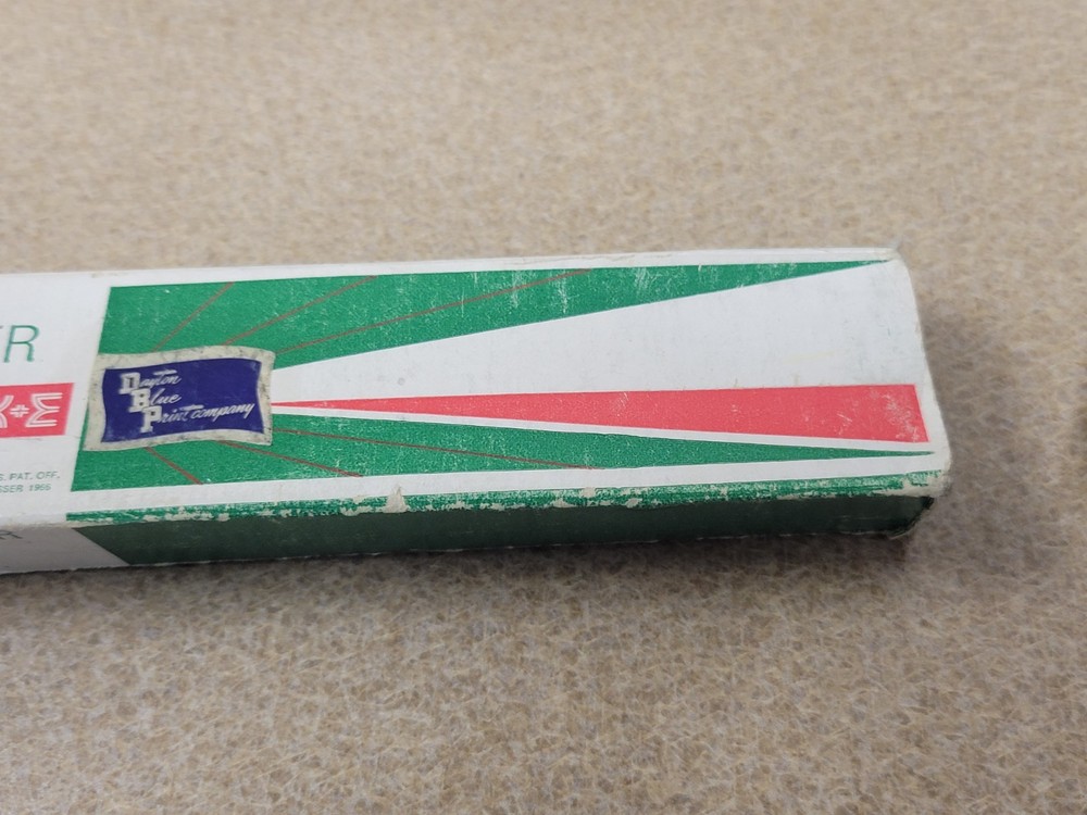 Vtg K&E Keuffel & Esser Refillable Plastic Pencil Pointer w/ Flint Paper Sheets