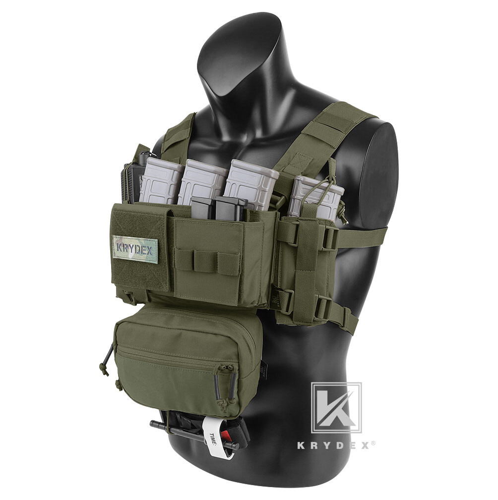 KRYDEX MK3 Micro Fight Chassis Chest Rig Modular Tactical Carrier with Mag Pouch