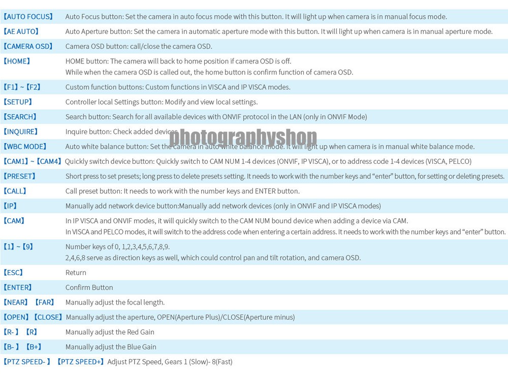 DHL FEELWORLD KBC10 PTZ Camera Controller Multiple Control and Network Protocol