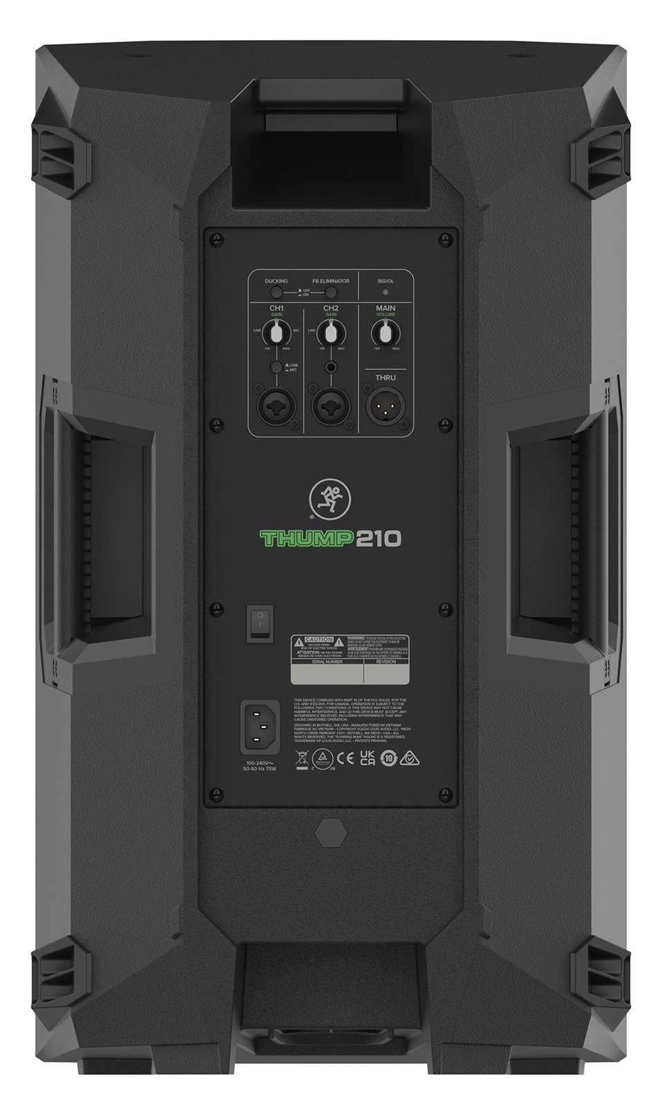 2 Mackie Thump210 10" 1400w Compact Powered DJ PA Speakers w/Feedback Eliminator