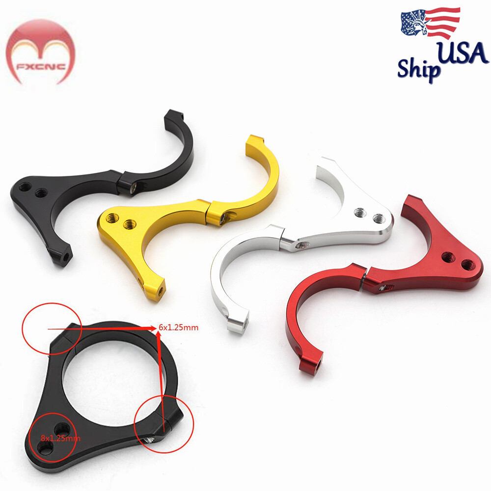51mm CNC Universal Motorcycle Steering Damper Fork Frame Mount Clamp Bracket