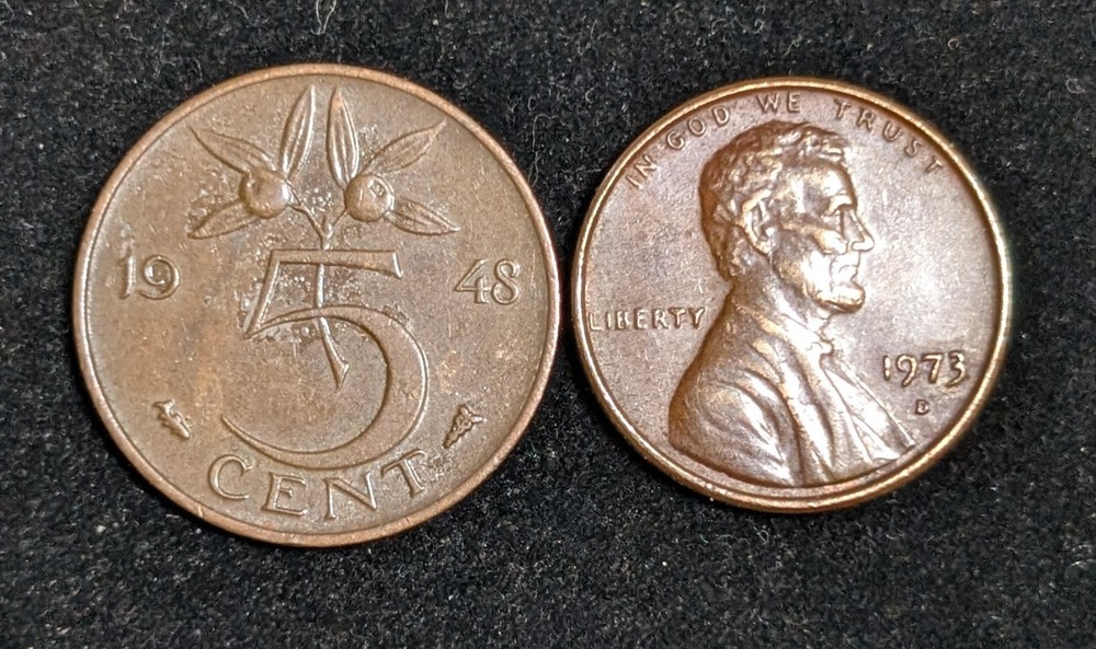 1948 Netherlands 5 Cents Circulated KM# 176
